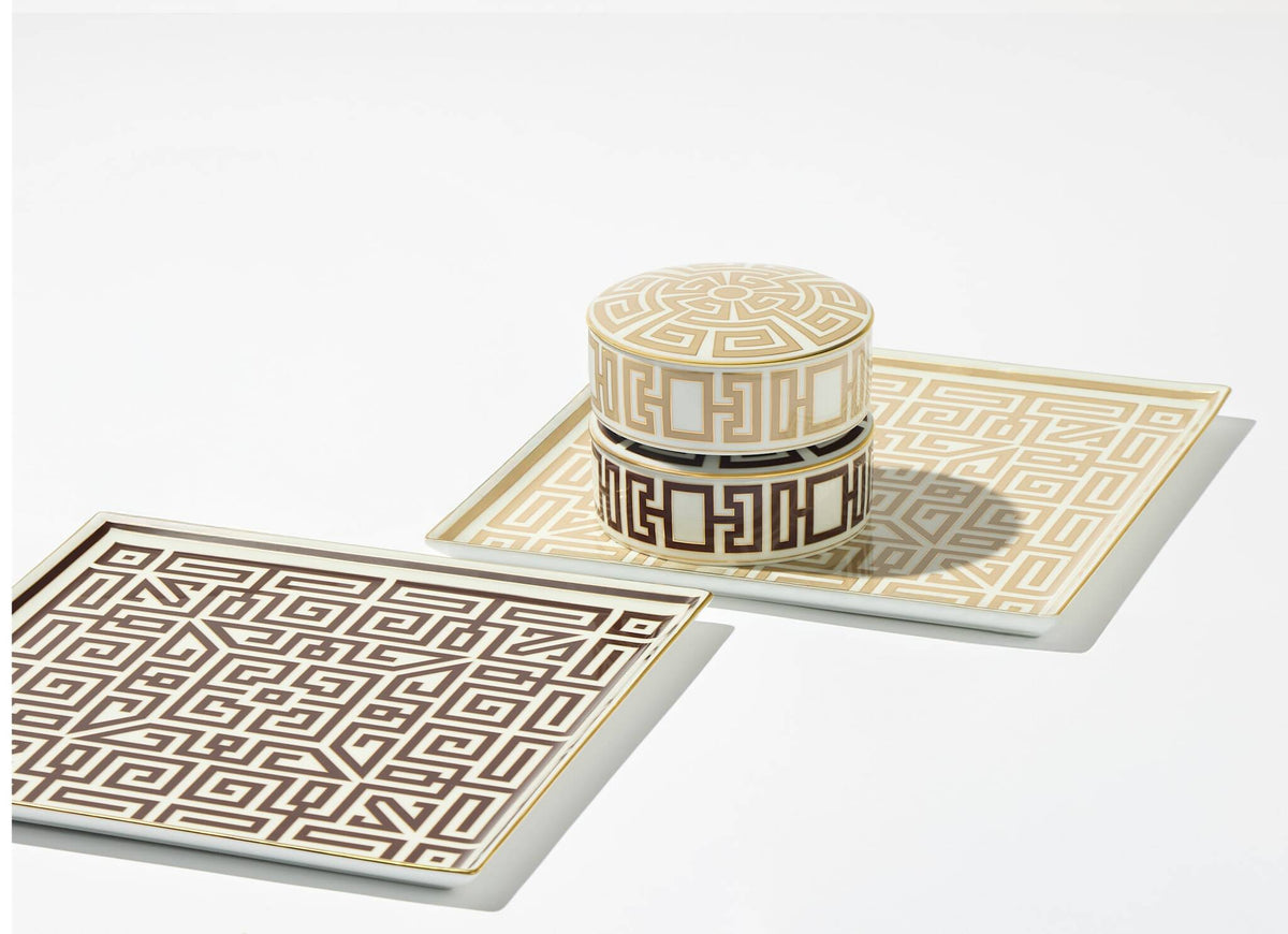 Ginori 1735 Labirinto Square Centerpiece, Ebano, view 6