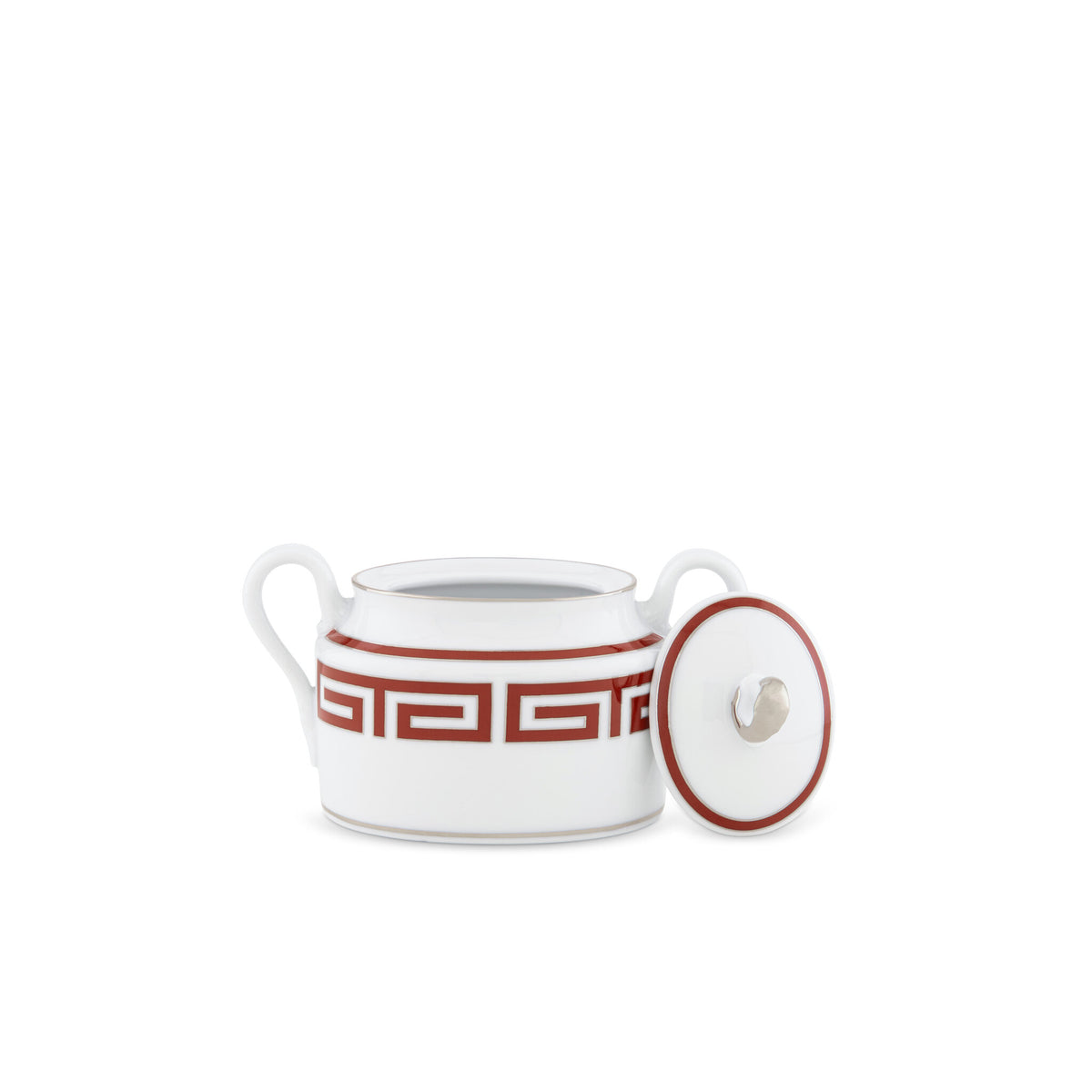 Ginori 1735 Labirinto Sugar Bowl, Scarlatto, view 3