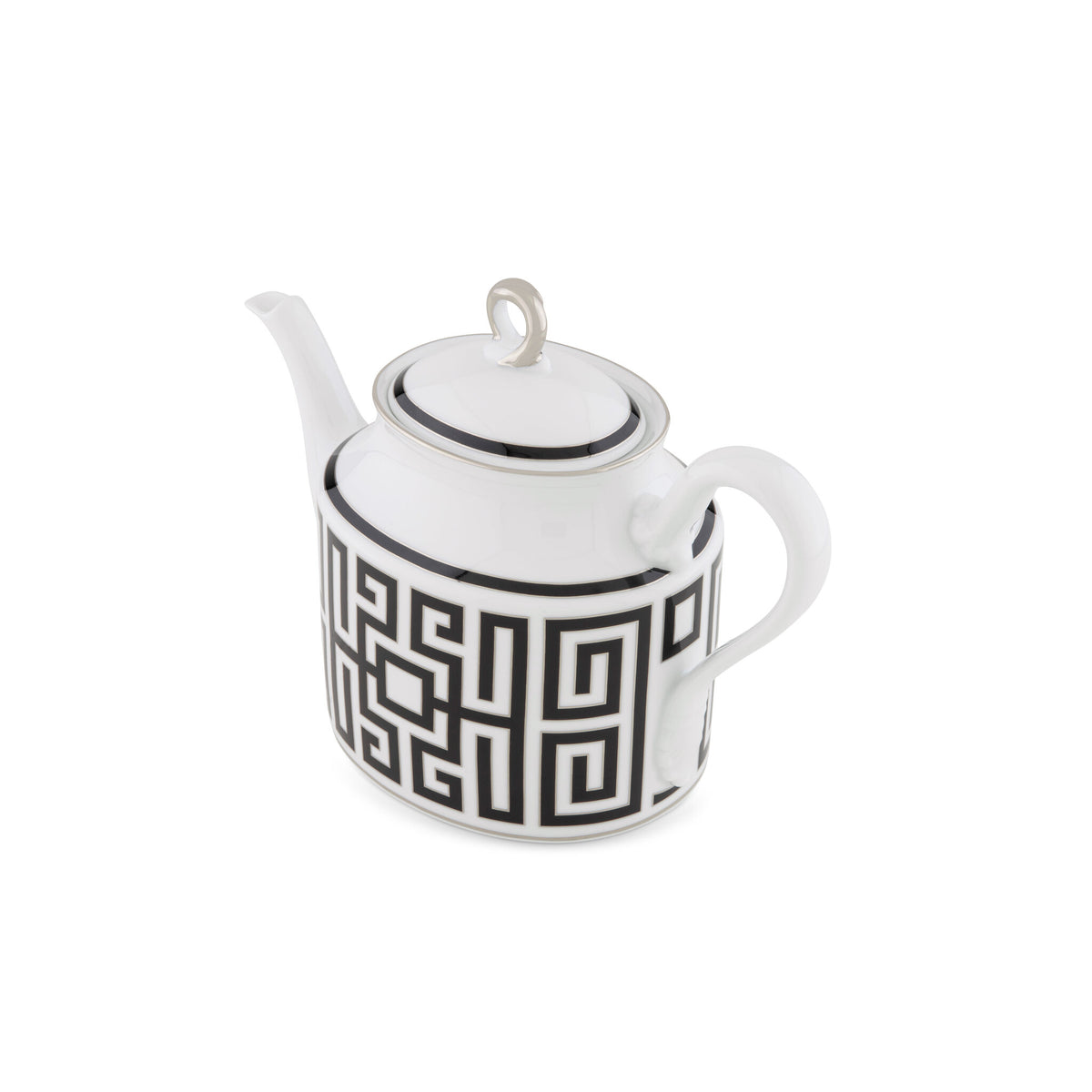 Ginori 1735 Labirinto Teapot, Black, view 2