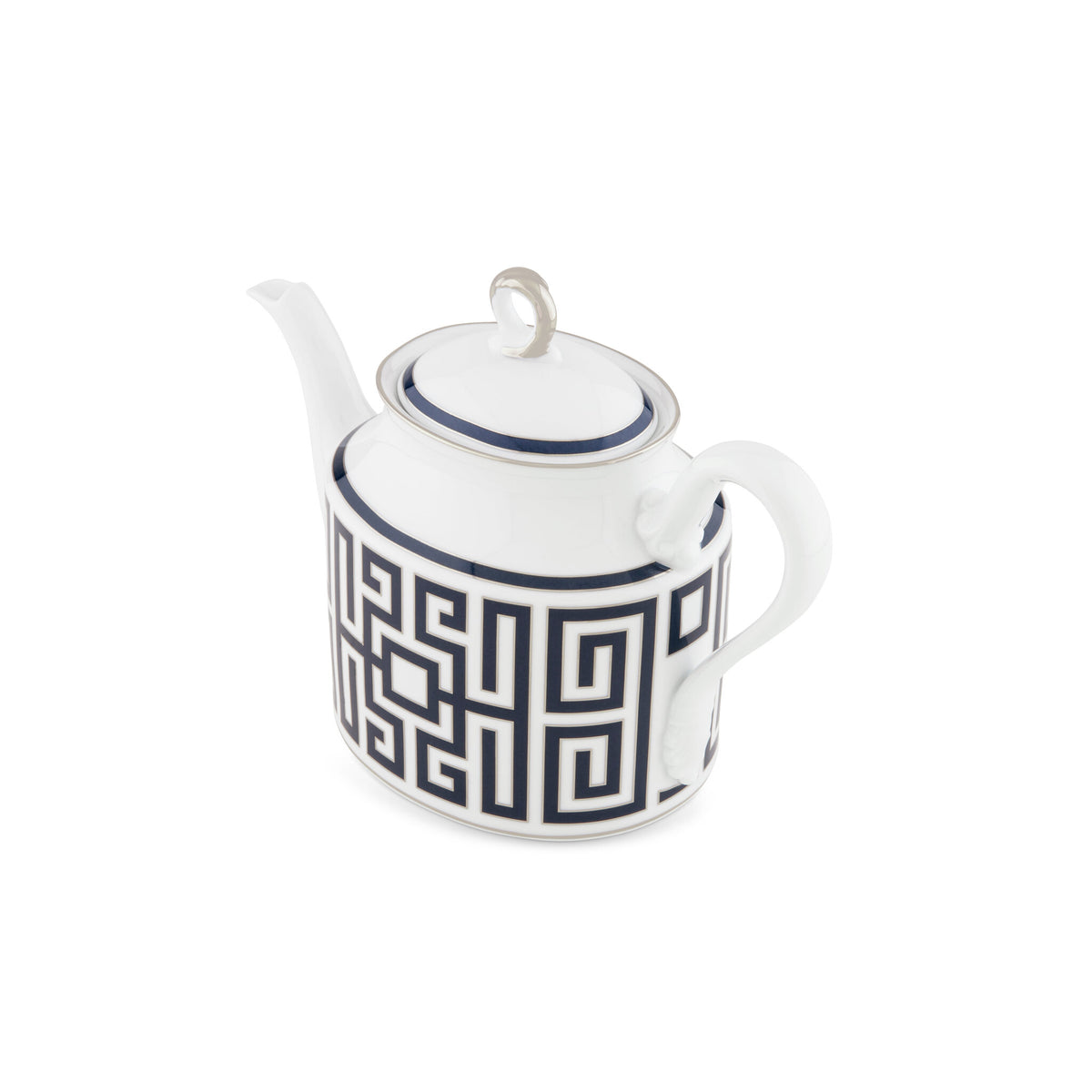 Ginori 1735 Labirinto Teapot, Zaffiro, view 2