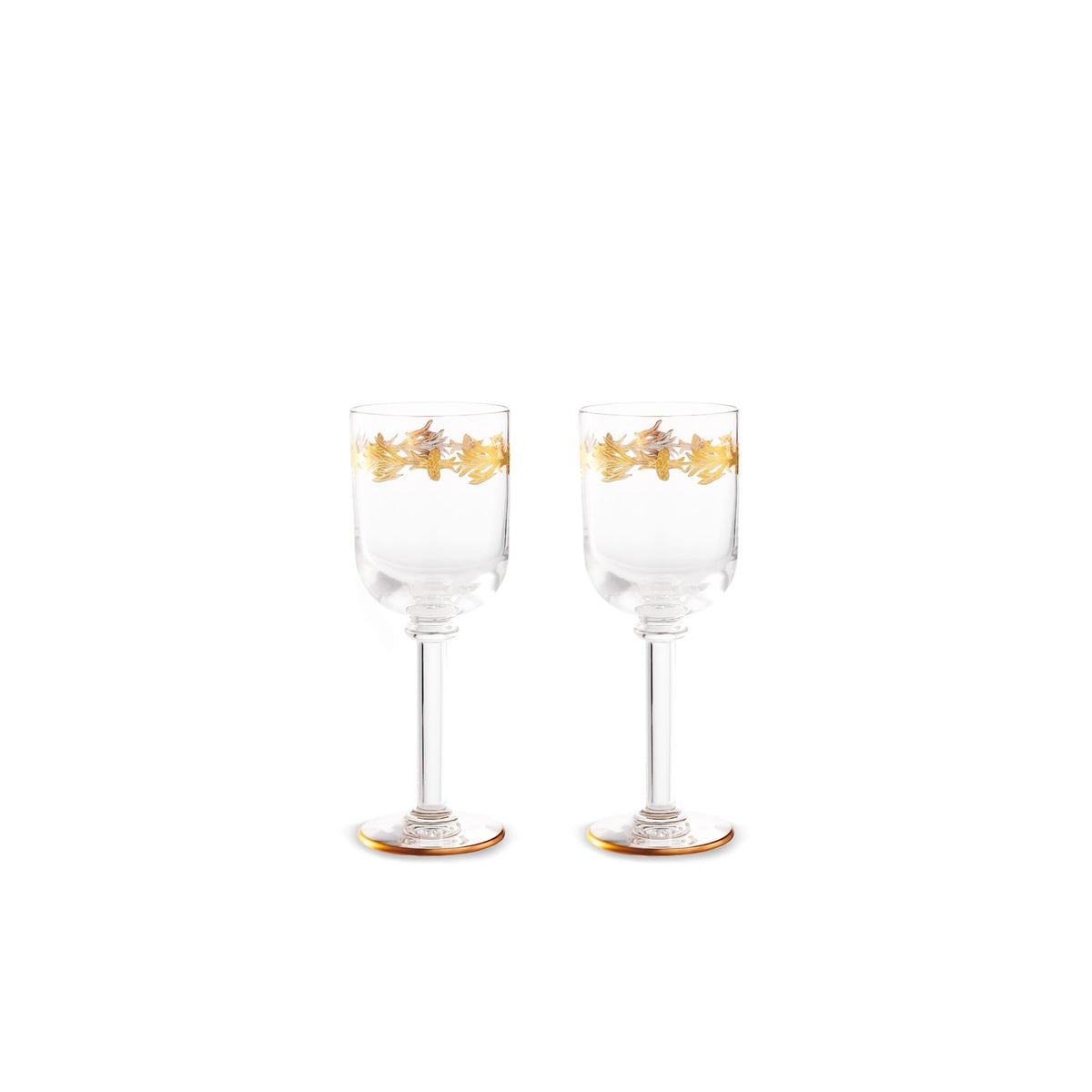 Ginori 1735 Marchese Wine Goblets, Gold Thread, Set of 2, view 2