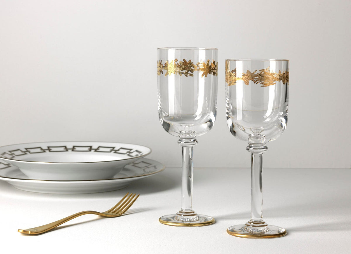 Ginori 1735 Marchese Wine Goblets, Gold Thread, Set of 2, view 4