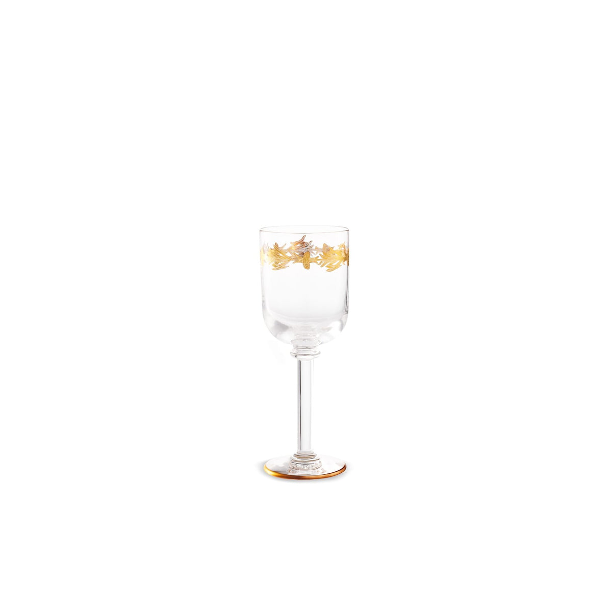 Ginori 1735 Marchese Wine Goblets, Gold Thread, Set of 2