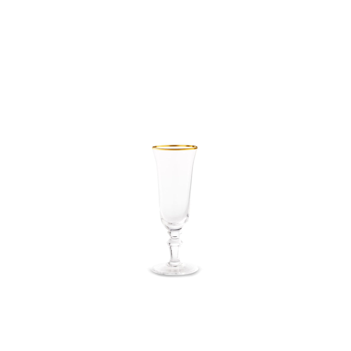 Ginori 1735 Medici Flute Goblets, Gold Thread, Set of 2
