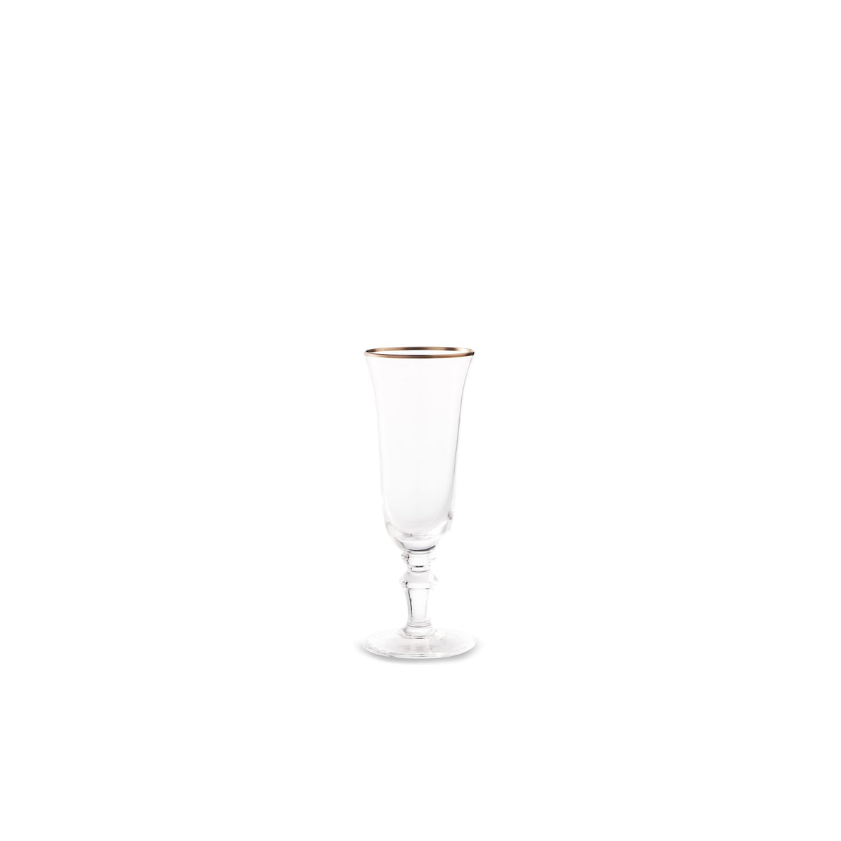 Ginori 1735 Medici Flute Goblets, Platinum Thread, Set of 2