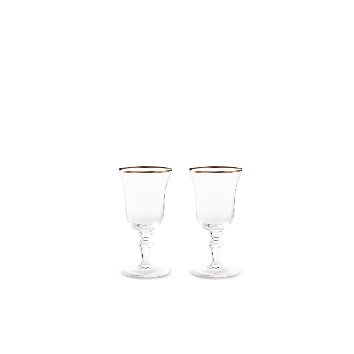 Ginori 1735 Medici Liquor Goblets, Platinum Thread, Set of 2, view 2