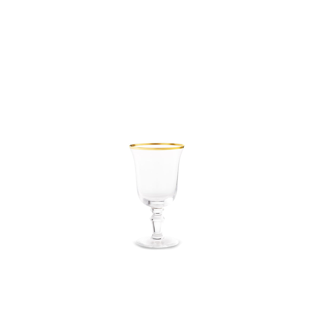 Ginori 1735 Medici Water Goblets, Gold Thread, Set of 2
