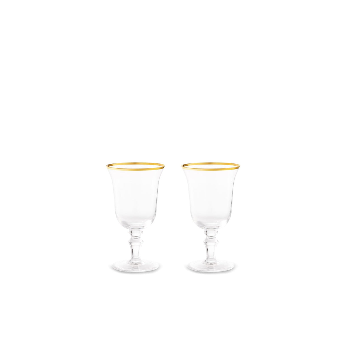 Ginori 1735 Medici Wine Goblets, Gold Thread, Set of 2, view 2
