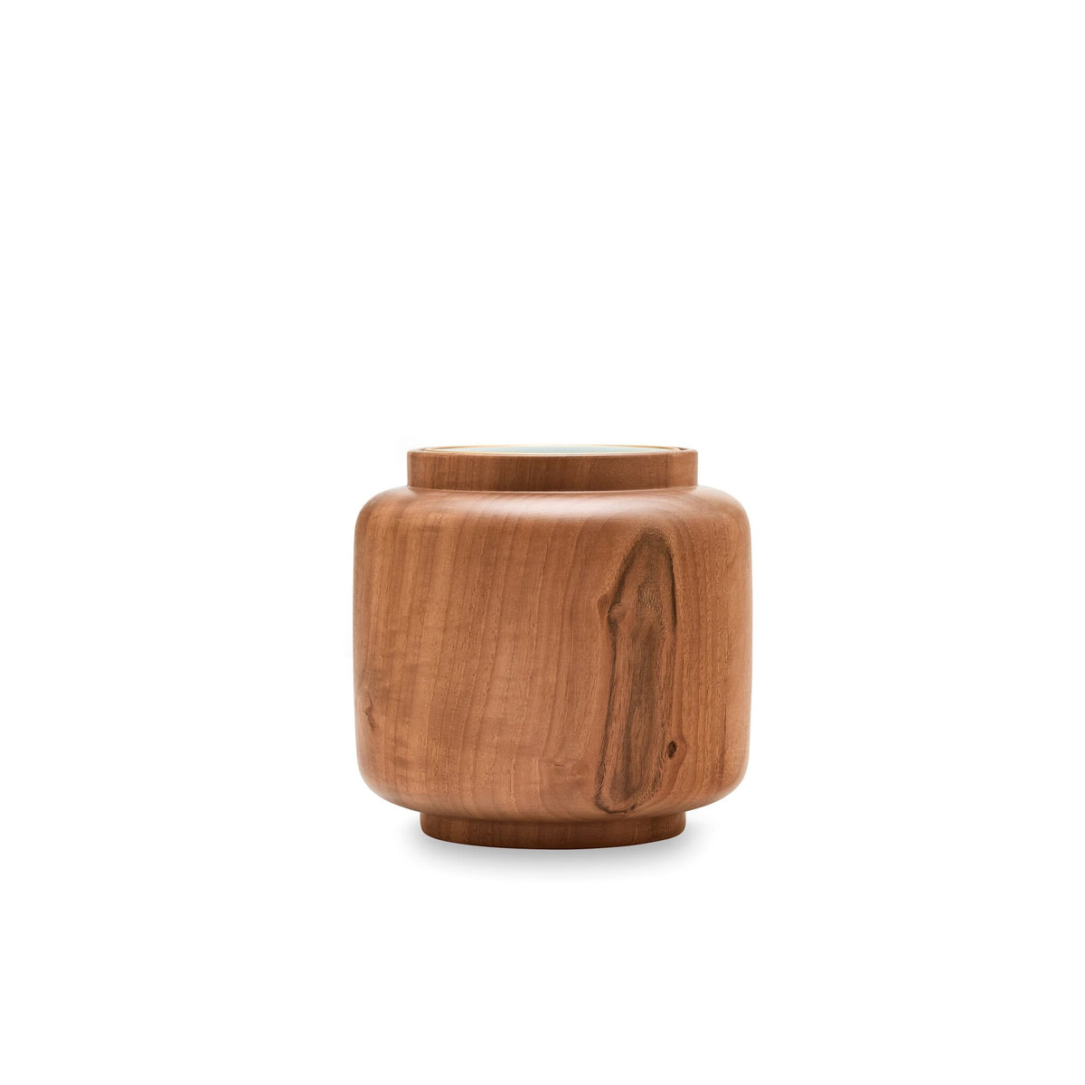 Ginori 1735 Officina Ultra Vase with Lid Walnut, Wood