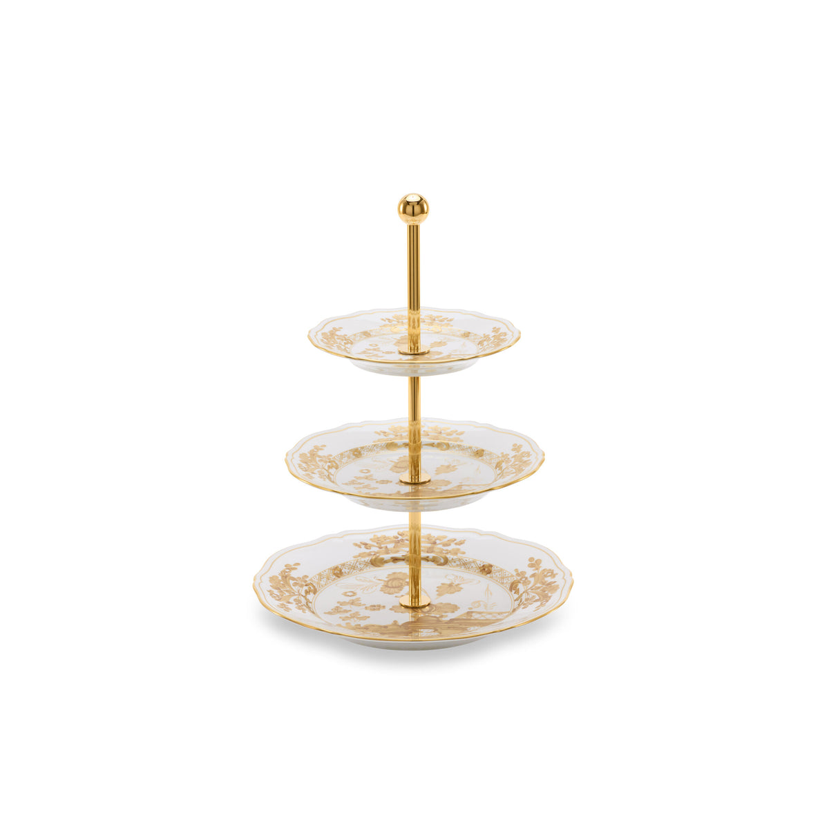 Ginori 1735 Oriente Italiano 3-Tier Serving Stand, Aurum