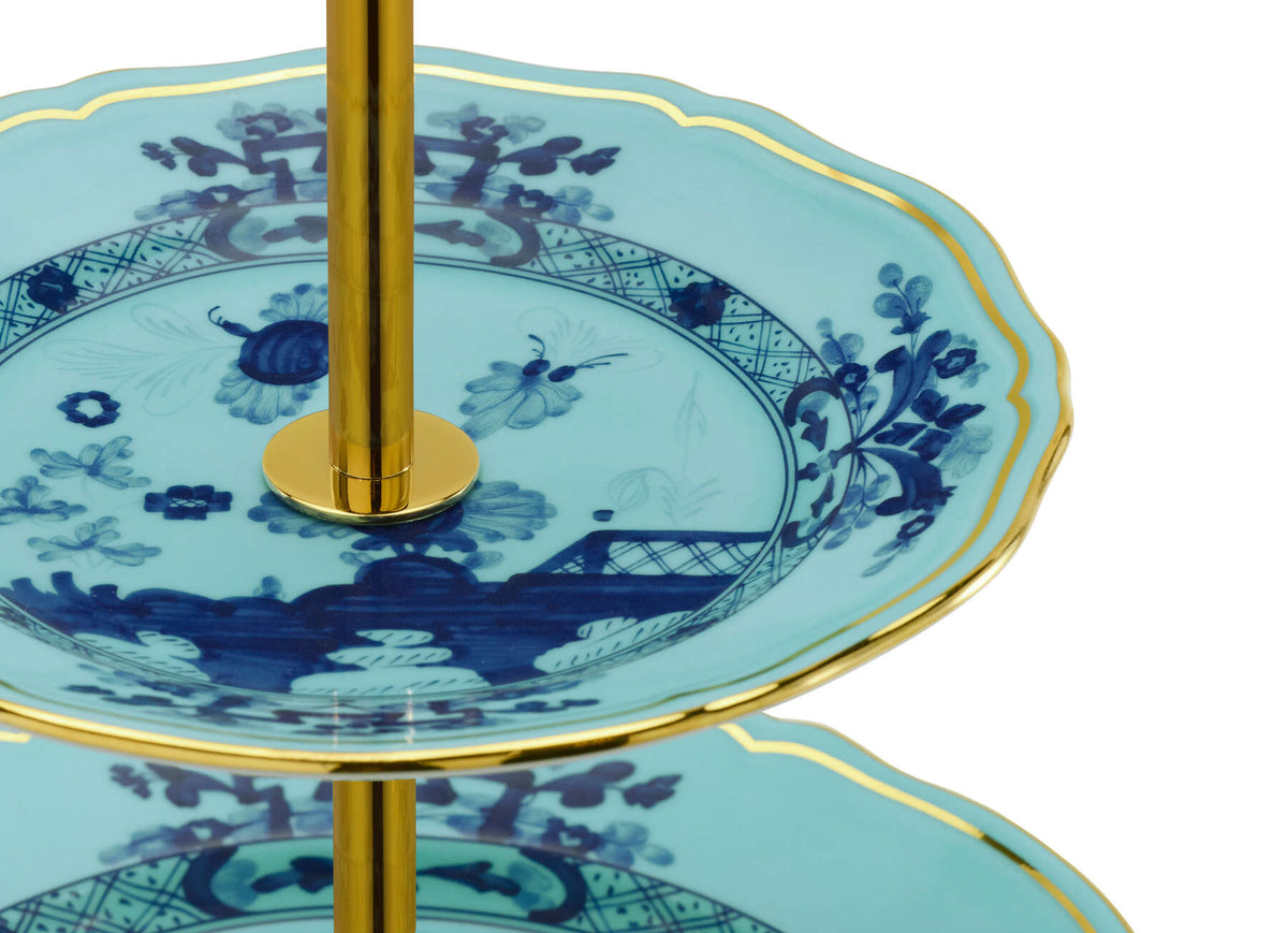 Ginori 1735 Oriente Italiano 3-Tier Serving Stand, Iris, view 3
