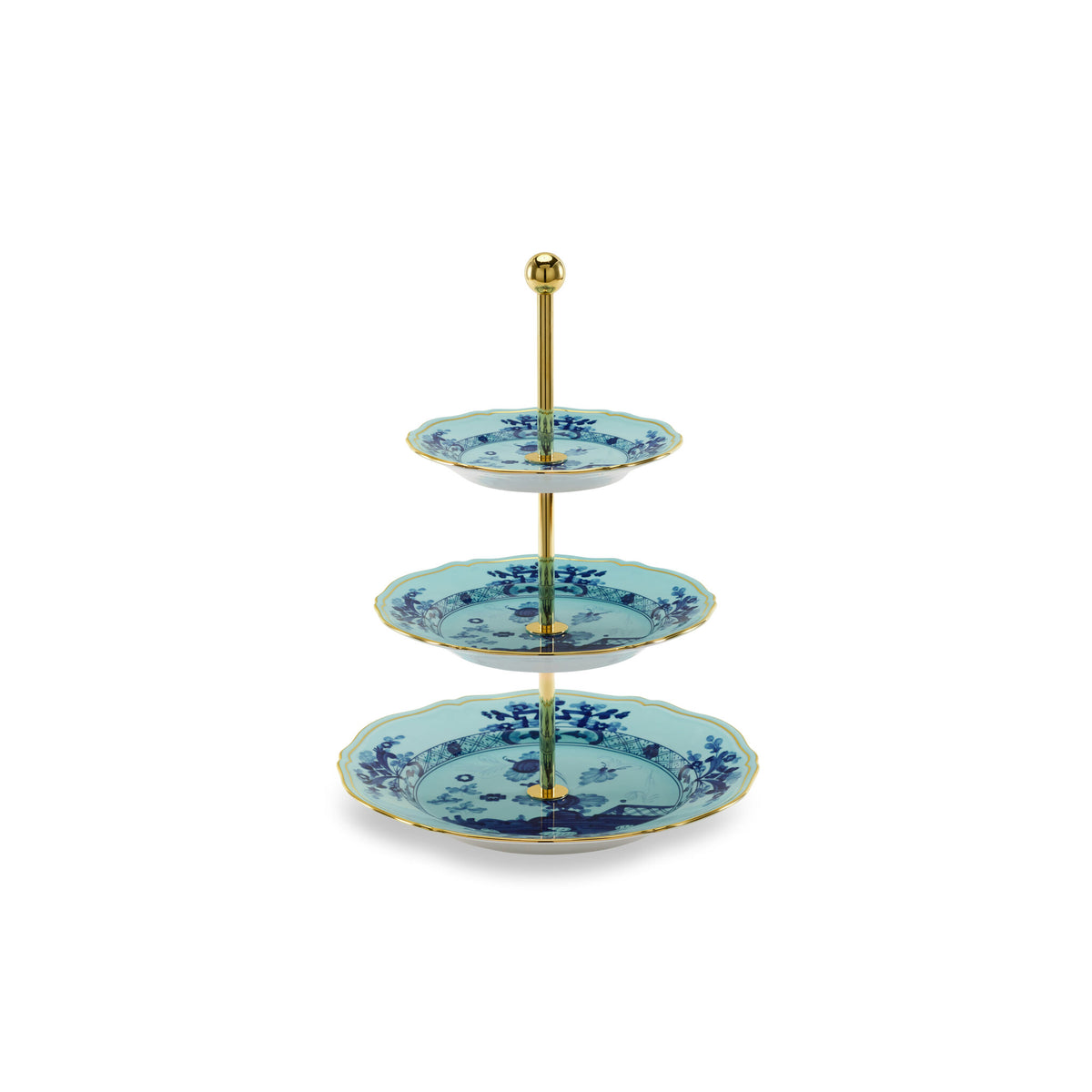 Ginori 1735 Oriente Italiano 3-Tier Serving Stand, Iris