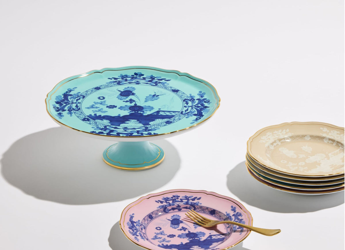 Ginori 1735 Oriente Italiano Cake Stand, Iris, view 5