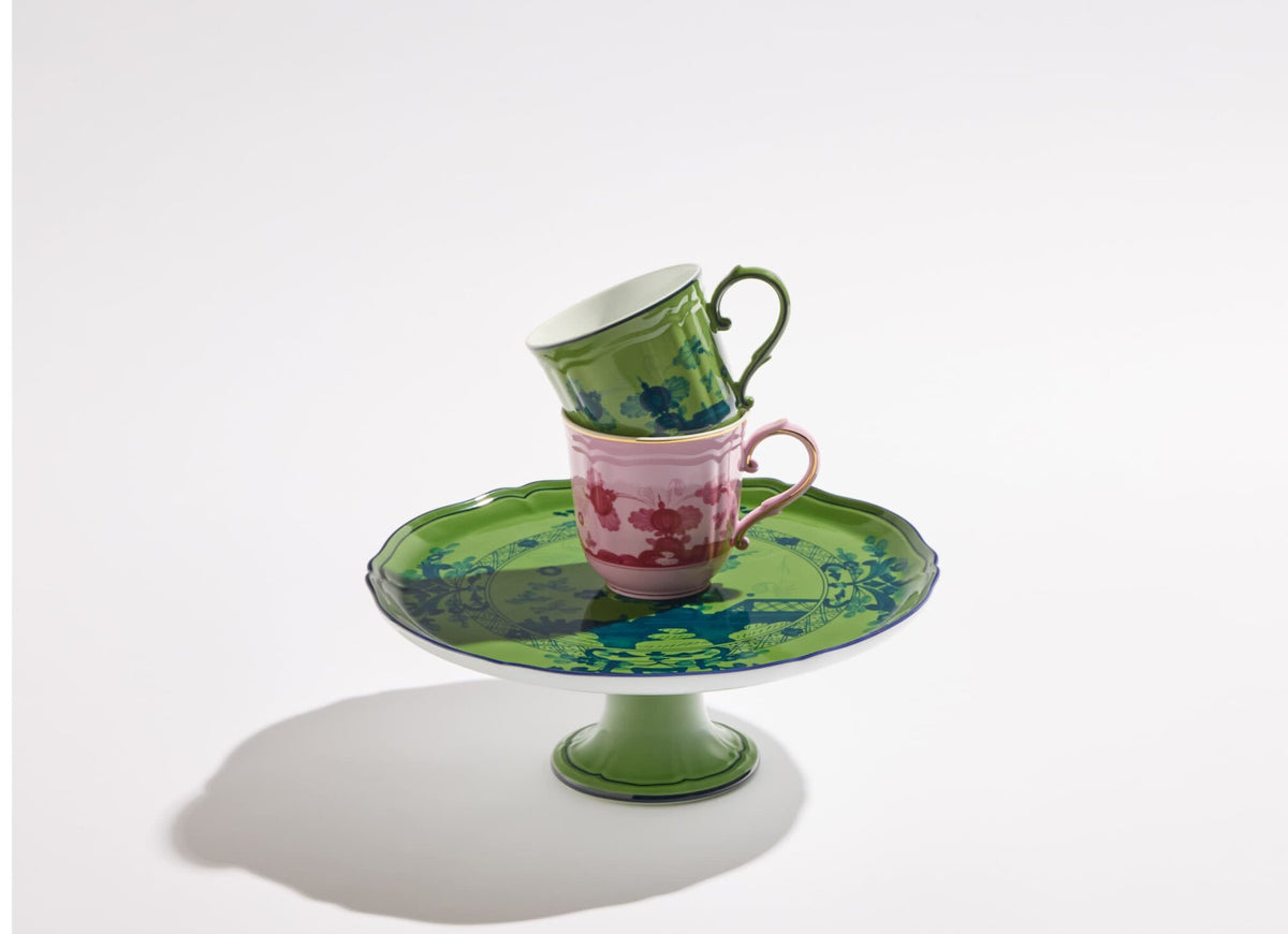Ginori 1735 Oriente Italiano Cake Stand, Malachite, view 6