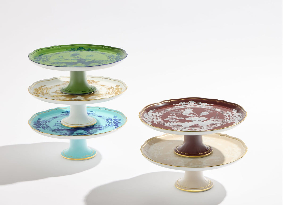Ginori 1735 Oriente Italiano Cake Stand, Malachite, view 7