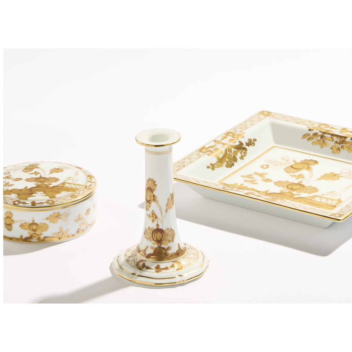 Ginori 1735 Oriente Italiano Candleholder, Aurum, view 3