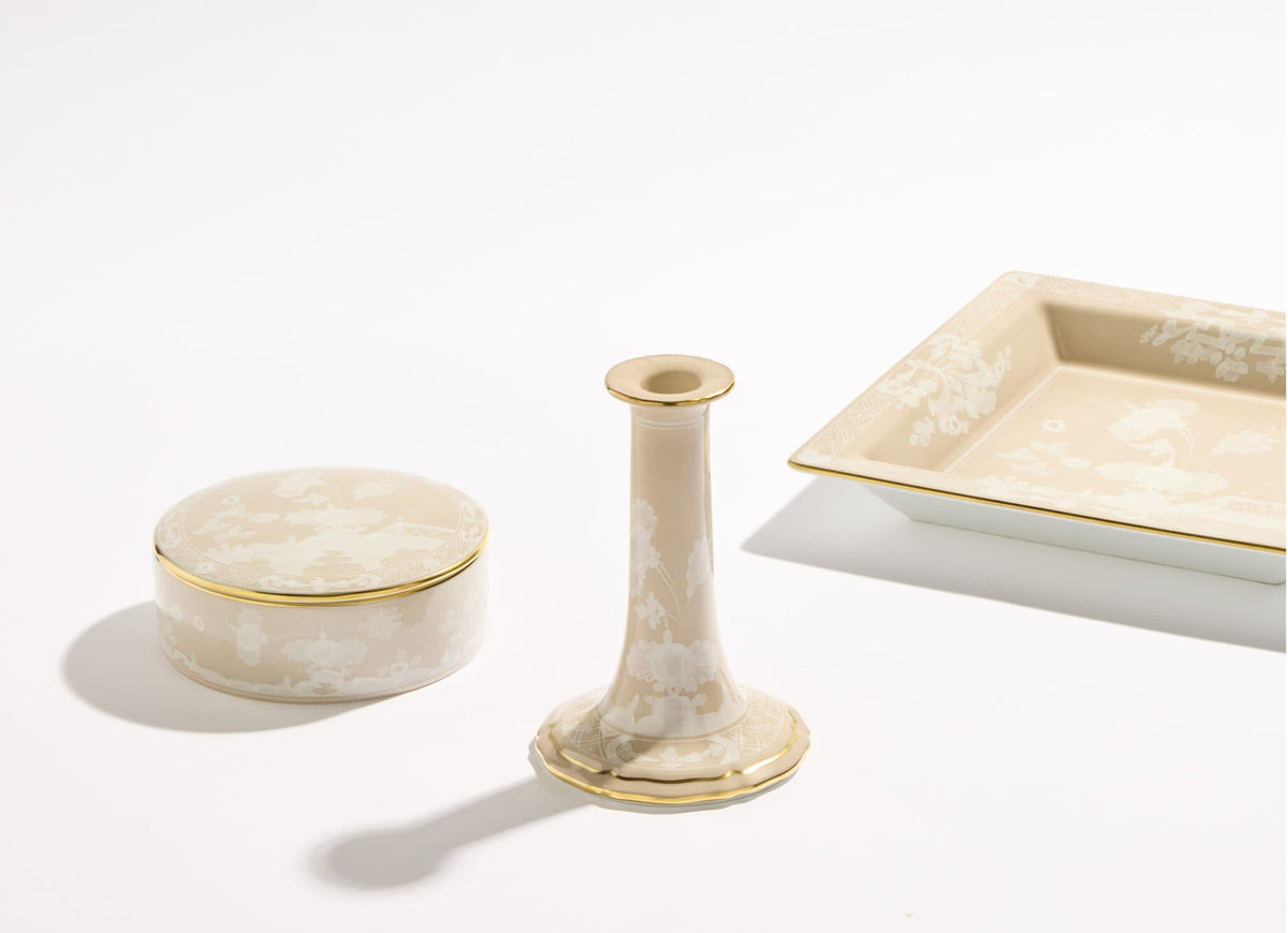 Ginori 1735 Oriente Italiano Candleholder, Meringa, view 3