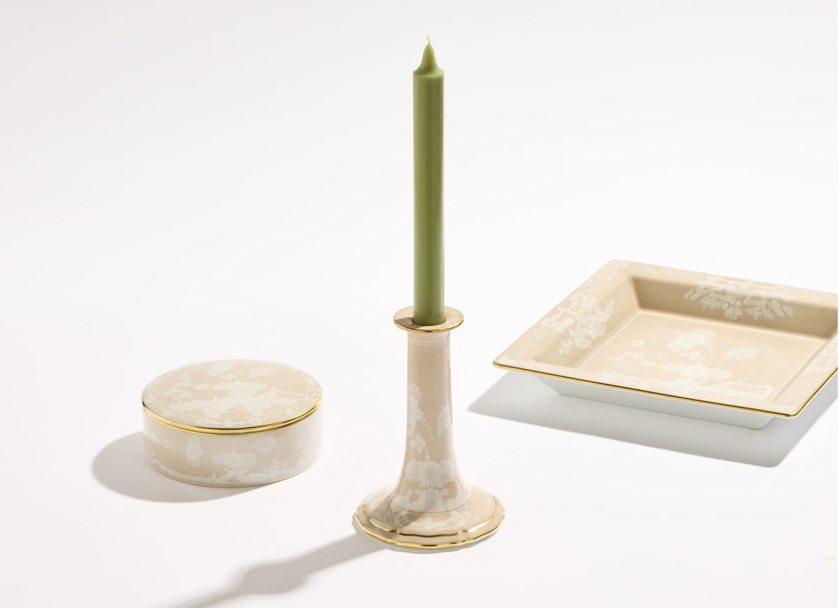 Ginori 1735 Oriente Italiano Candleholder, Meringa, view 4