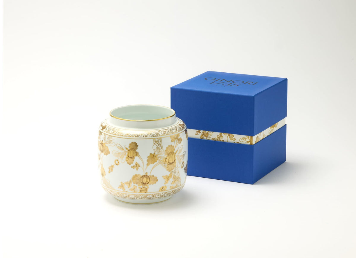 Ginori 1735 Oriente Italiano Candleholder Vase, Aurum, view 7