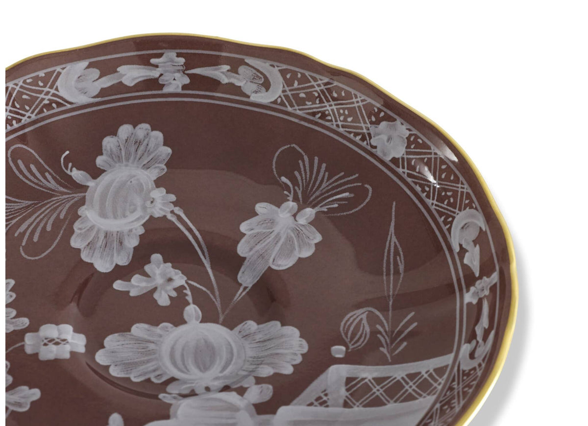 Ginori 1735 Oriente Italiano Espresso Saucer, Castagna, view 3