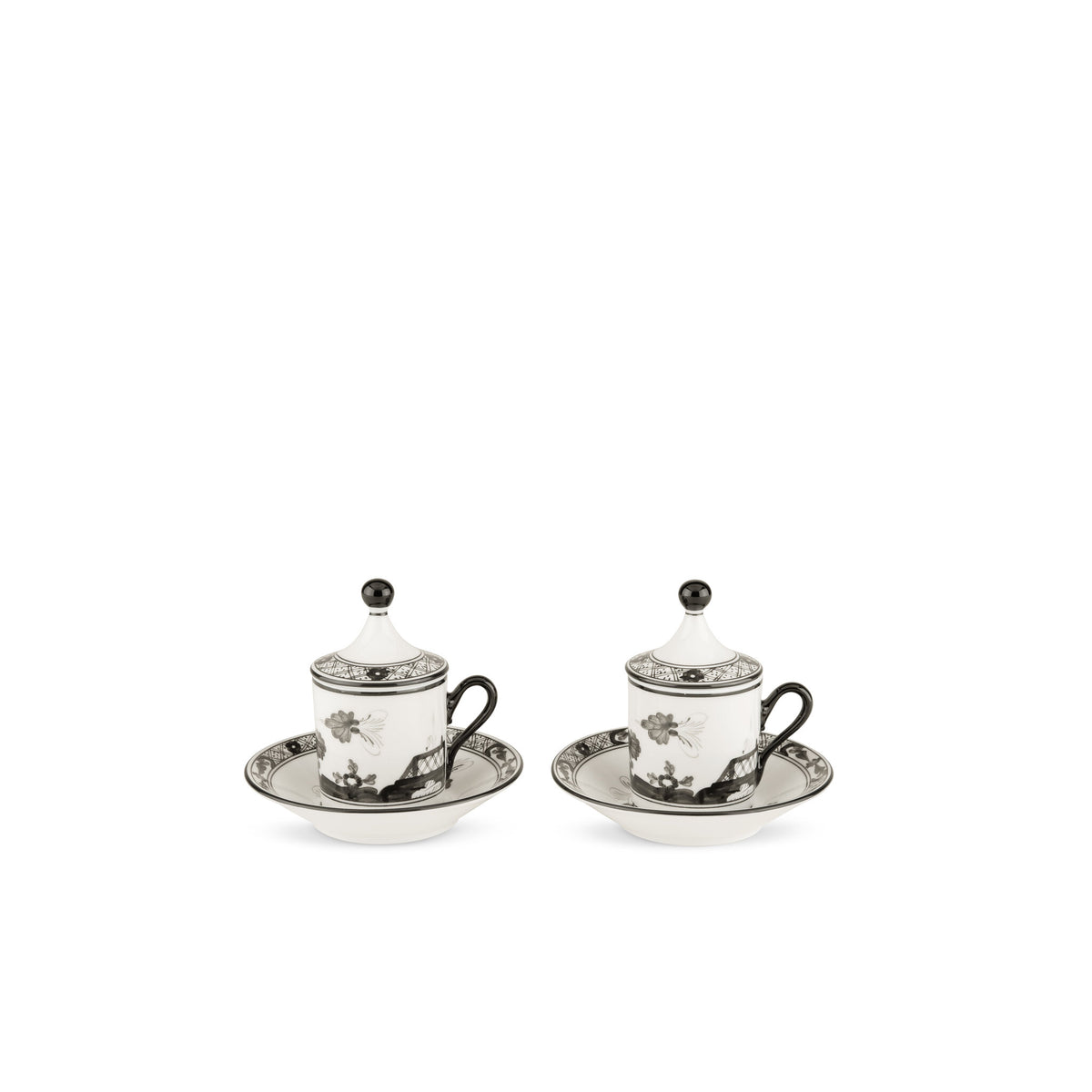 Ginori 1735 Oriente Italiano Espresso Set for Two, Albus