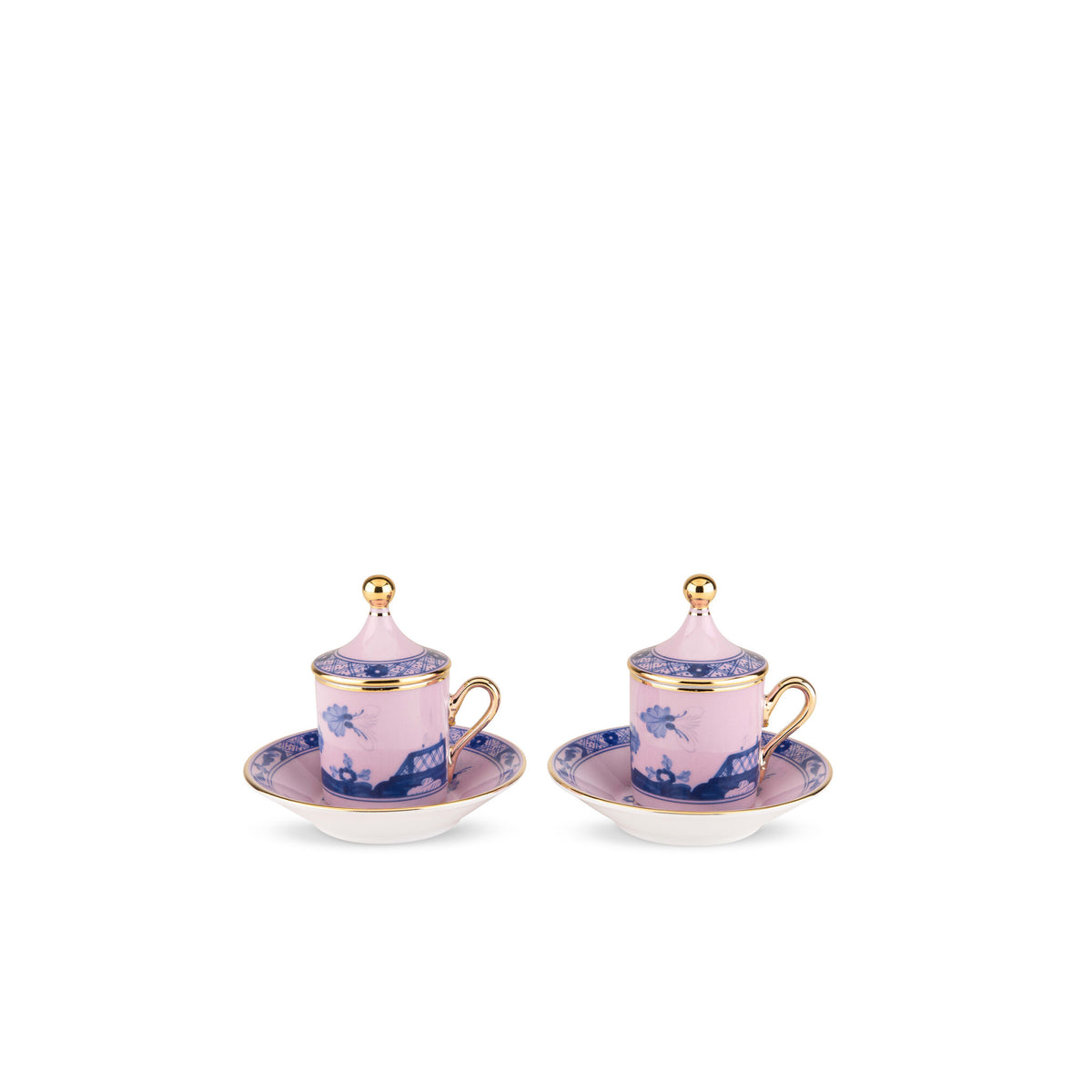 Ginori 1735 Oriente Italiano Espresso Set for Two, Azalea