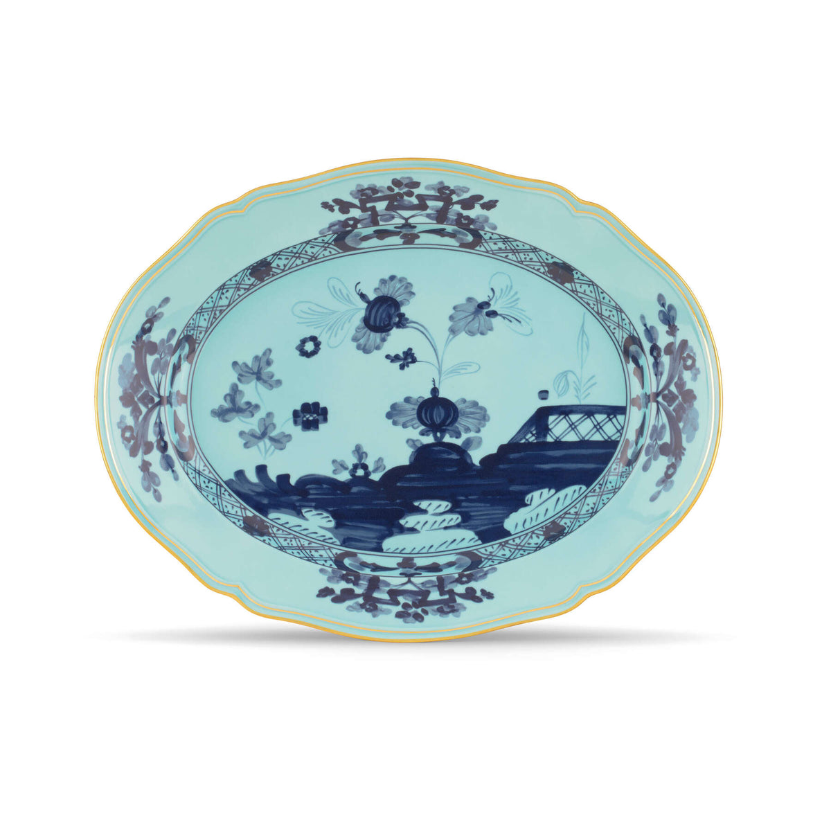 Ginori 1735 Oriente Italiano Large Oval Platter, Iris