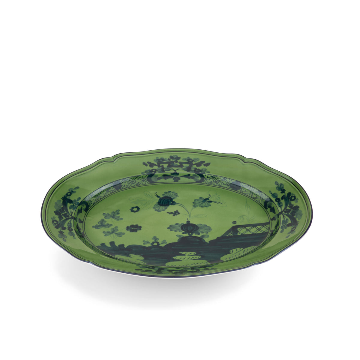 Ginori 1735 Oriente Italiano Large Oval Platter, Malachite, view 2