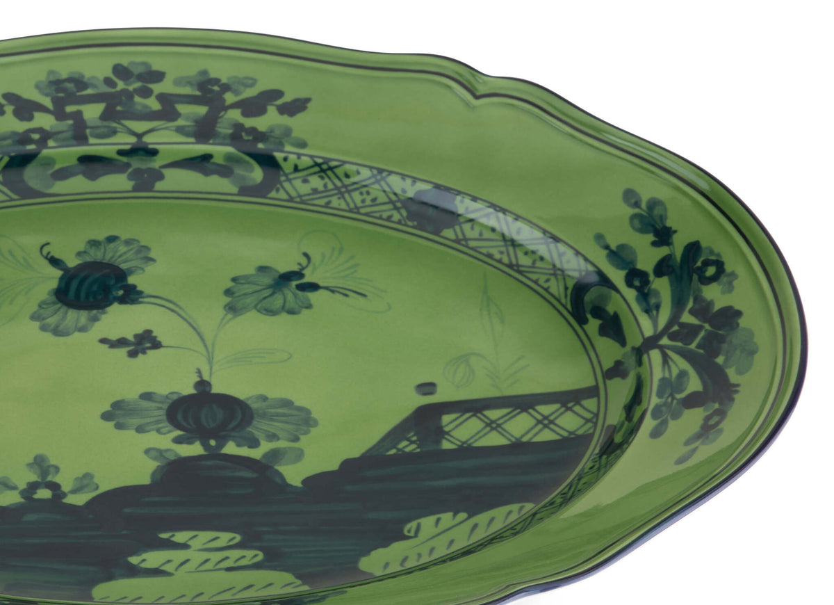 Ginori 1735 Oriente Italiano Large Oval Platter, Malachite, view 3