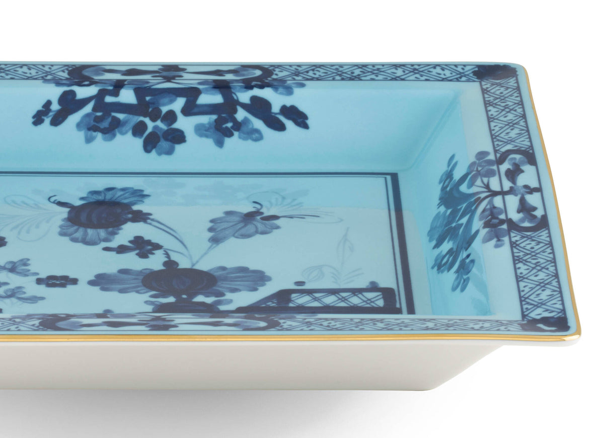 Ginori 1735 Oriente Italiano Large Square Change Tray, Iris, view 3