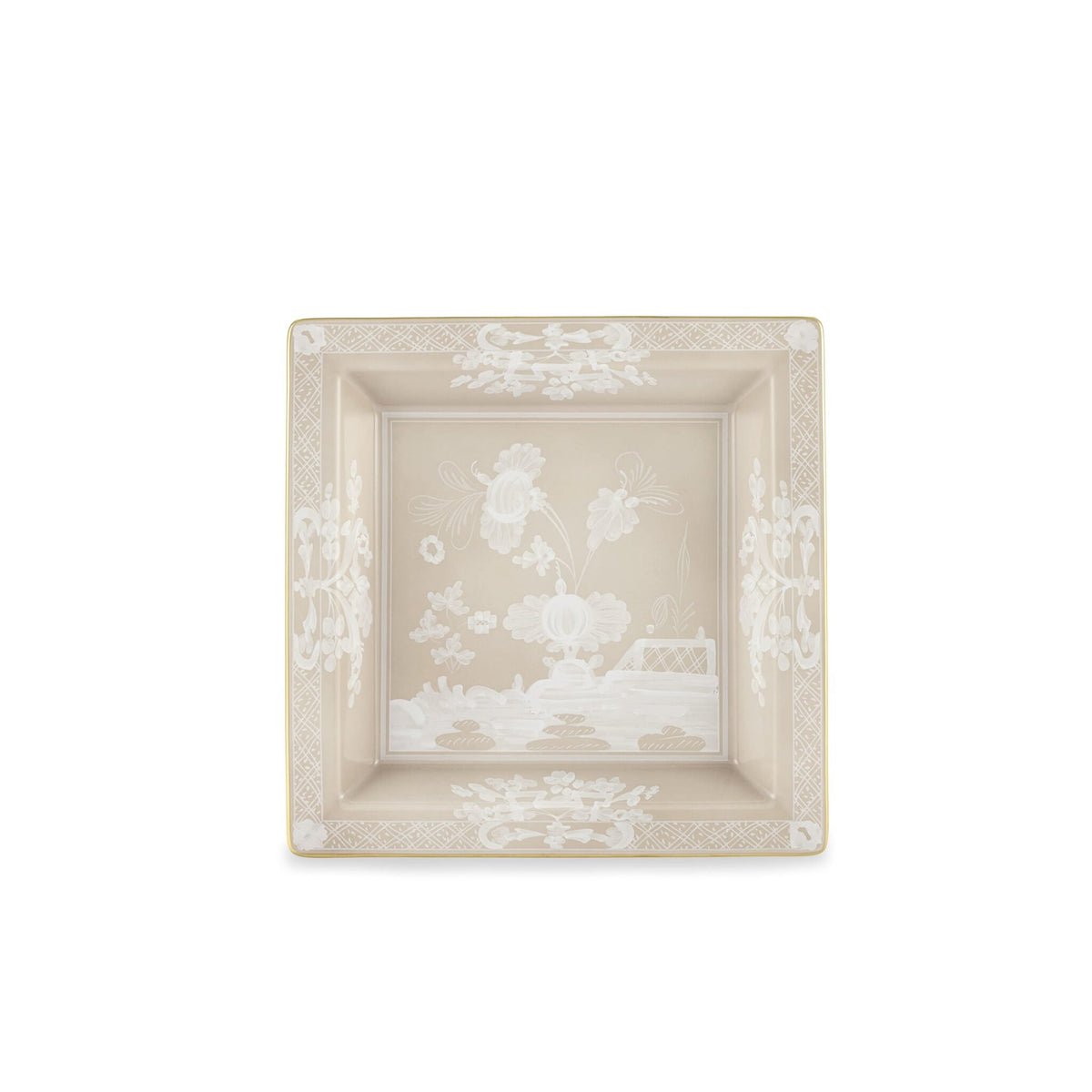 Ginori 1735 Oriente Italiano Large Square Change Tray, Meringa