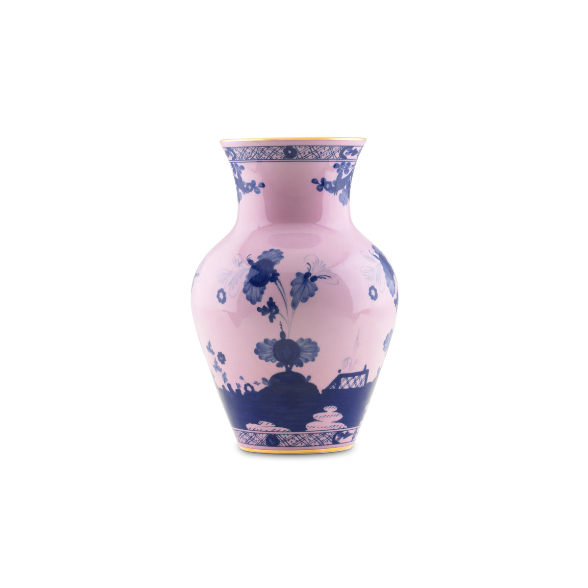 Ginori 1735 Oriente Italiano Ming Vase, Azalea, view 2