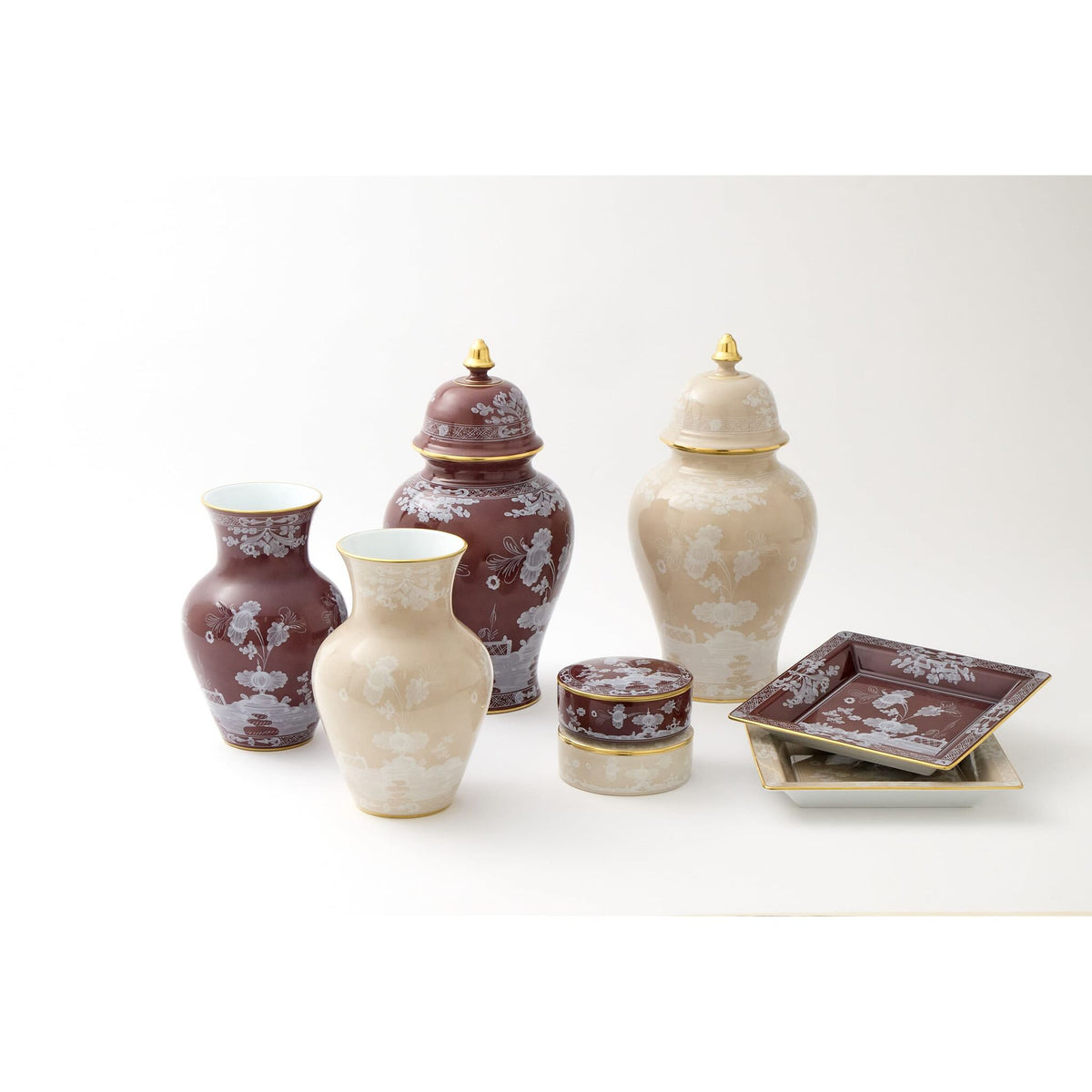 Ginori 1735 Oriente Italiano Ming Vase, Meringa, view 5