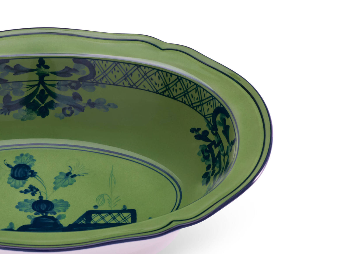 Ginori 1735 Oriente Italiano Oval Bowl, Malachite, view 4