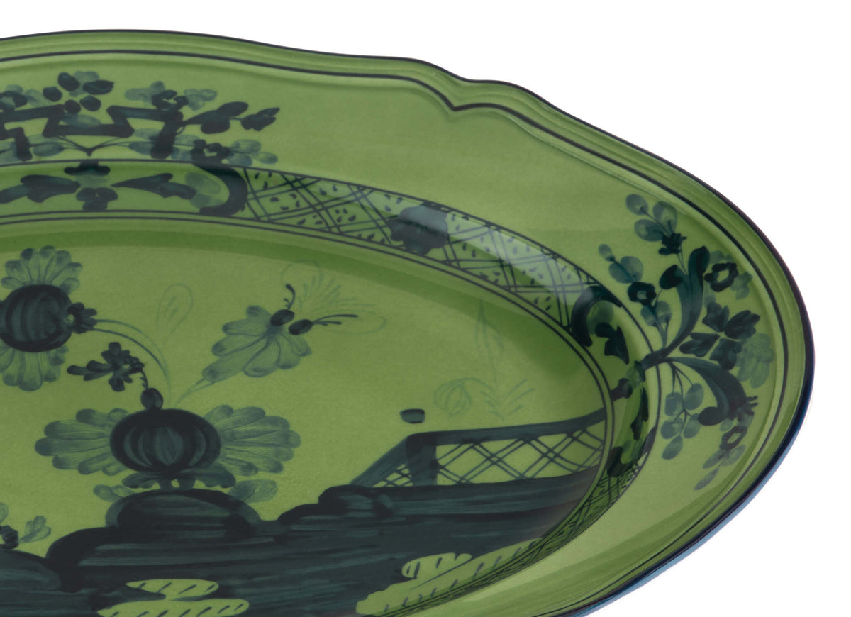 Ginori 1735 Oriente Italiano Oval Platter, Malachite, view 3