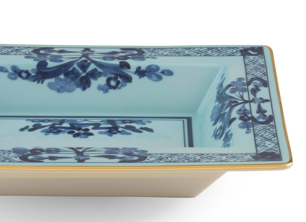 Ginori 1735 Oriente Italiano Rectangular Change Tray, Iris, view 3
