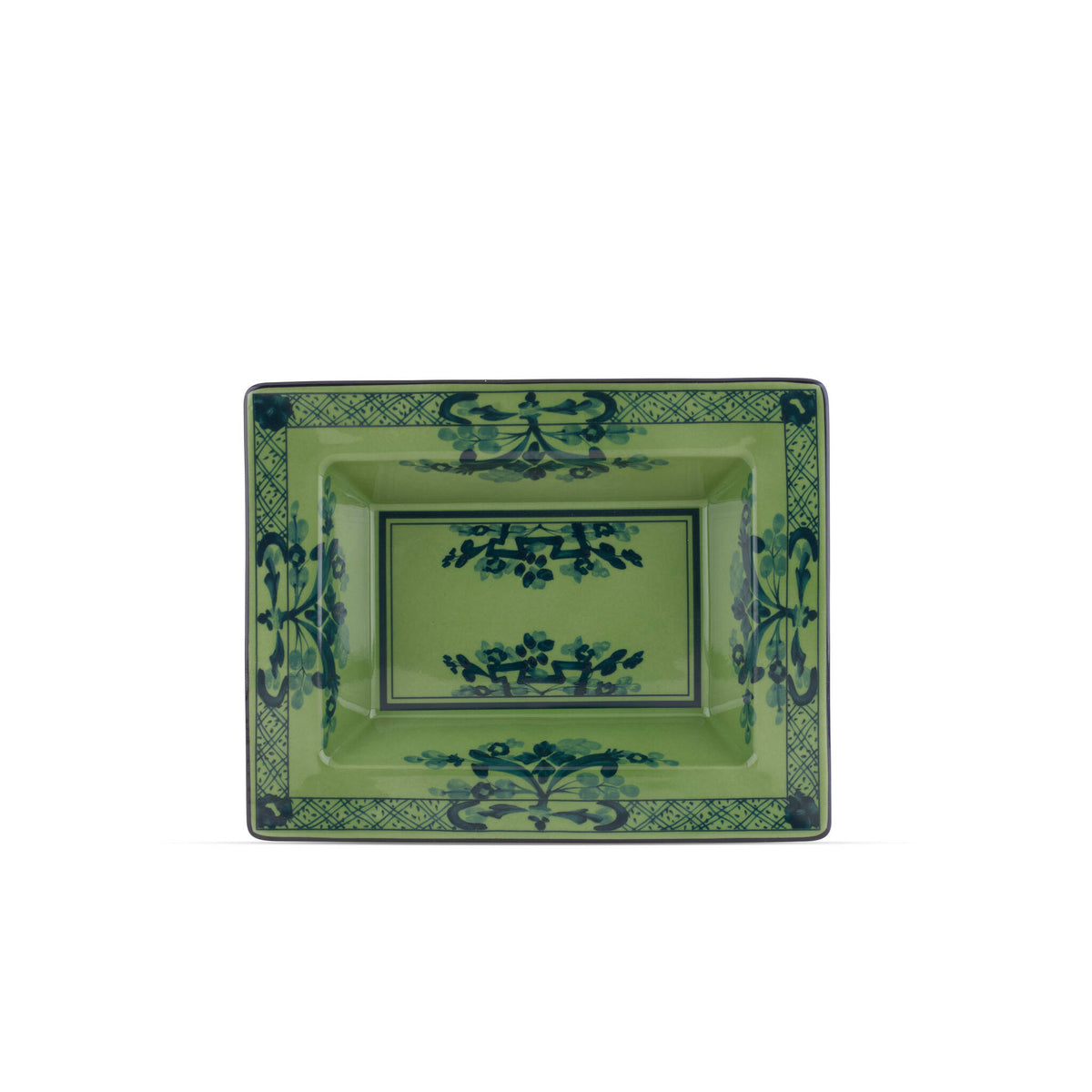 Ginori 1735 Oriente Italiano Rectangular Change Tray, Malachite