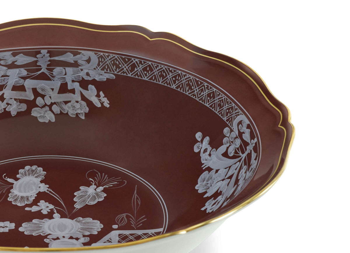 Ginori 1735 Oriente Italiano Serving Bowl, Castagna, view 4