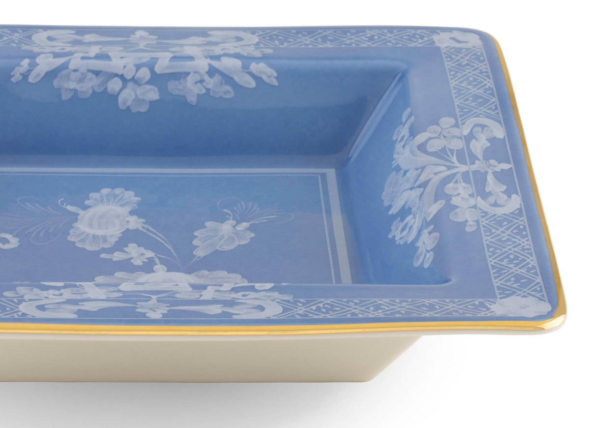 Ginori 1735 Oriente Italiano Square Change Tray, Pervinca, view 3
