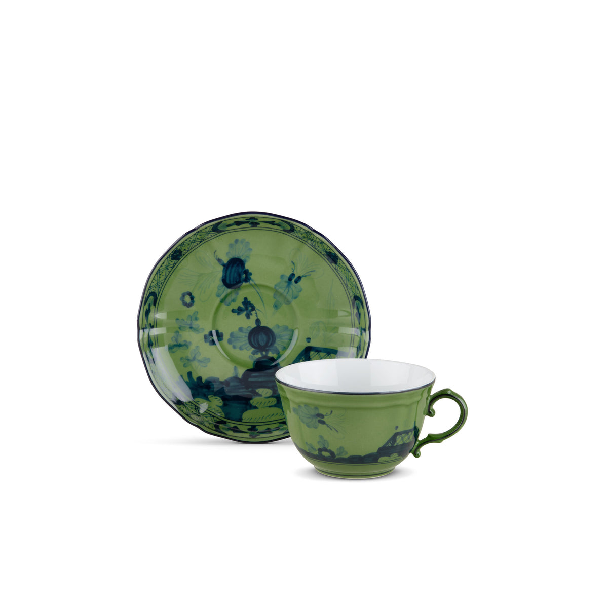 Ginori 1735 Oriente Italiano Tea Cup, Malachite, view 3