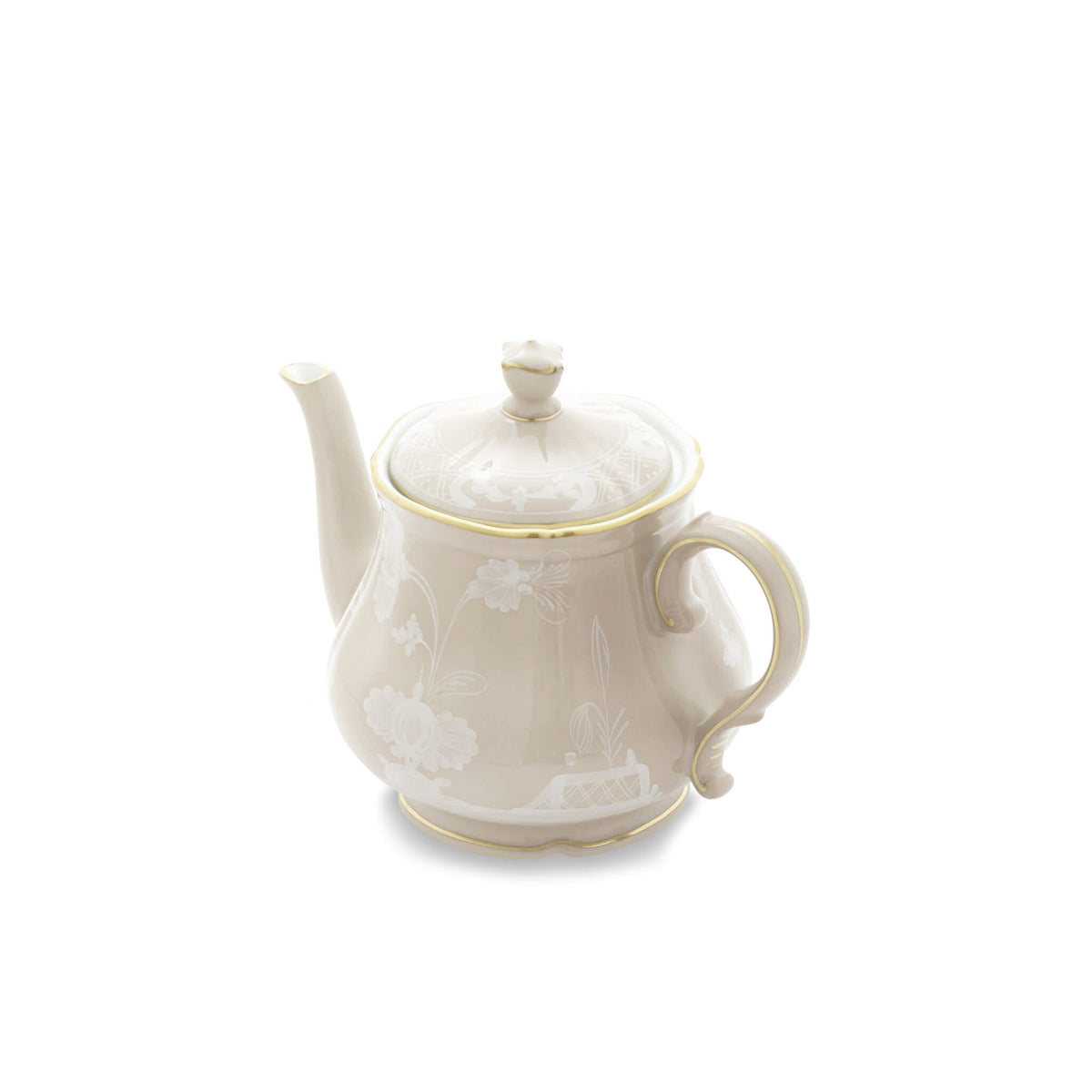 Ginori 1735 Oriente Italiano Teapot, Meringa, view 2