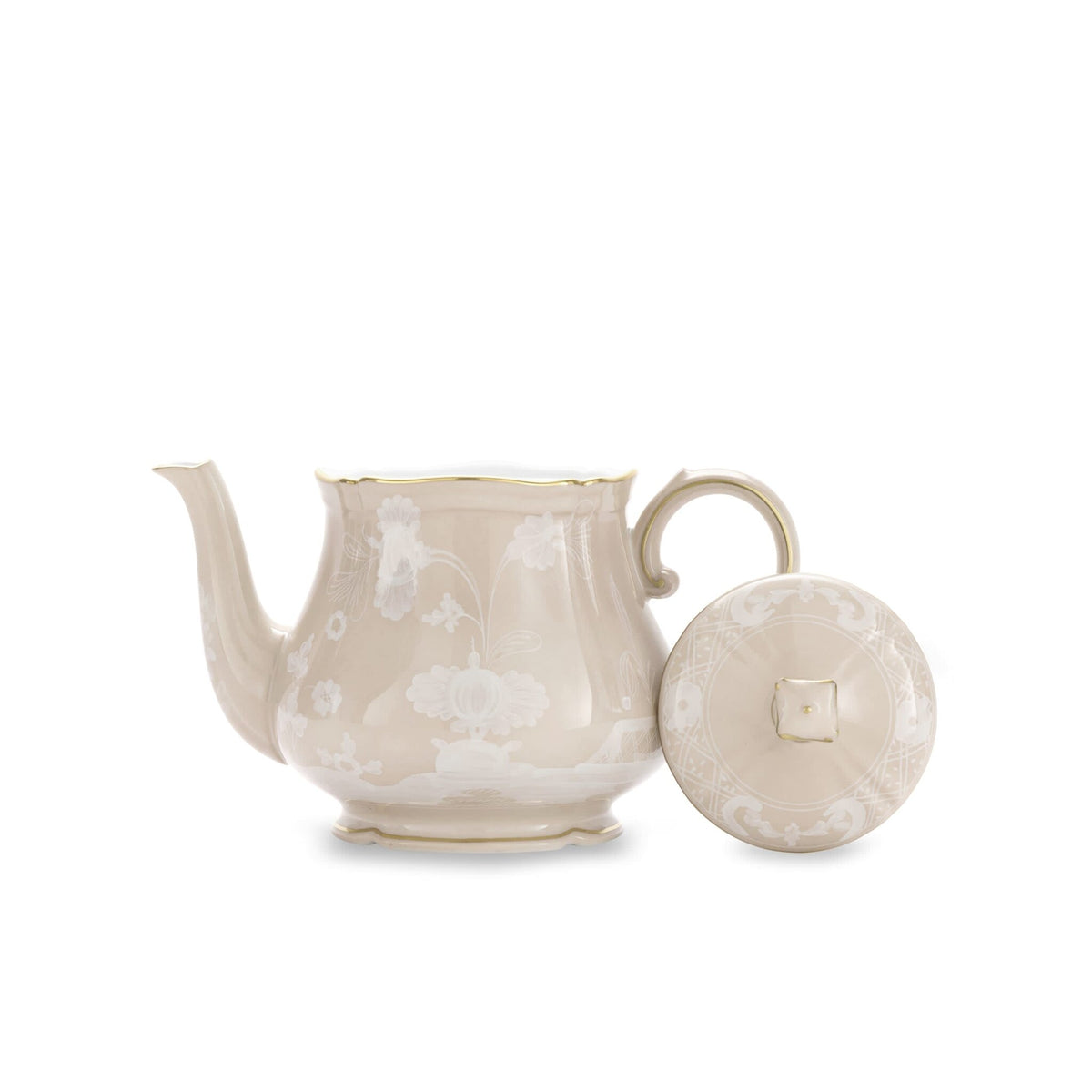 Ginori 1735 Oriente Italiano Teapot, Meringa, view 3