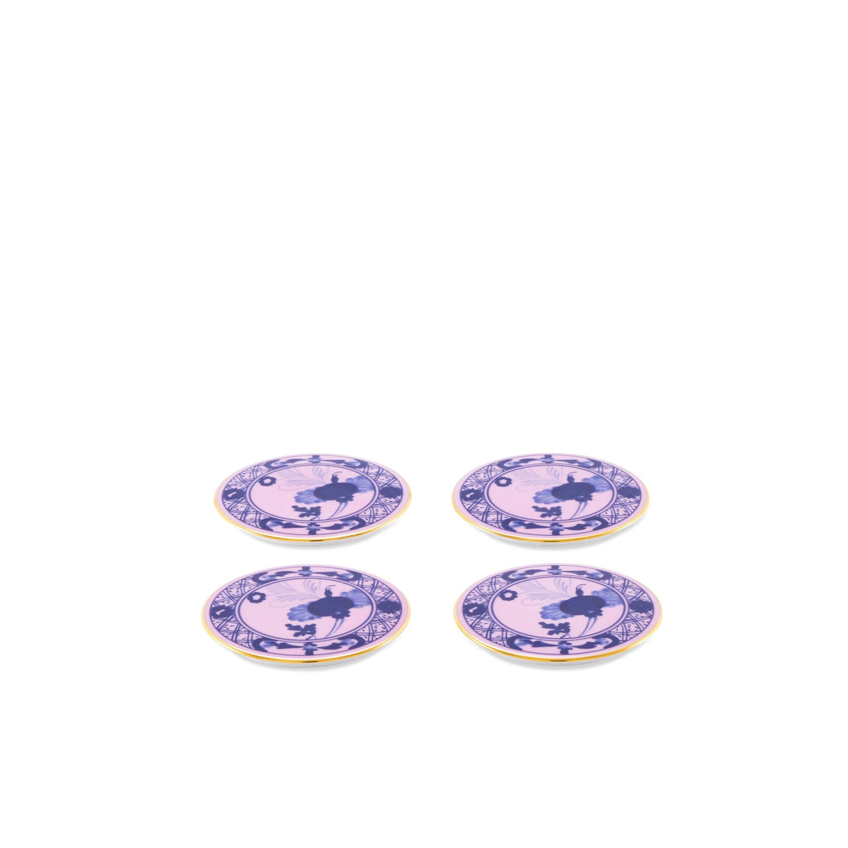 Ginori 1735 Oriente Italiano Tesori Coasters, Azalea, Set of 4, view 2