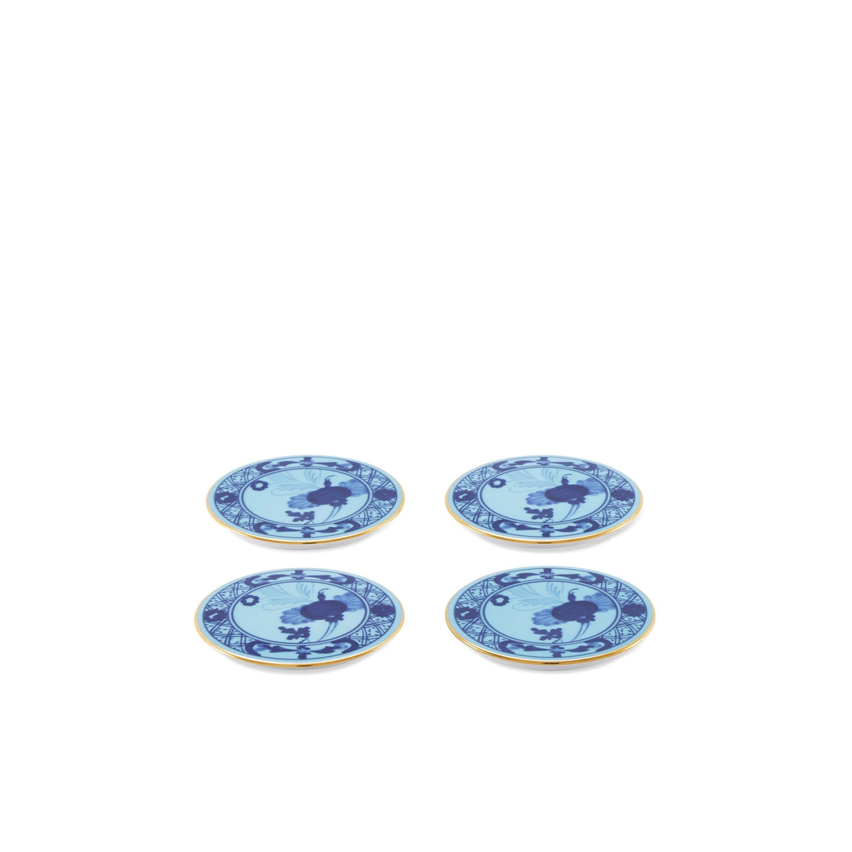 Ginori 1735 Oriente Italiano Tesori Coasters, Iris, Set of 4, view 2