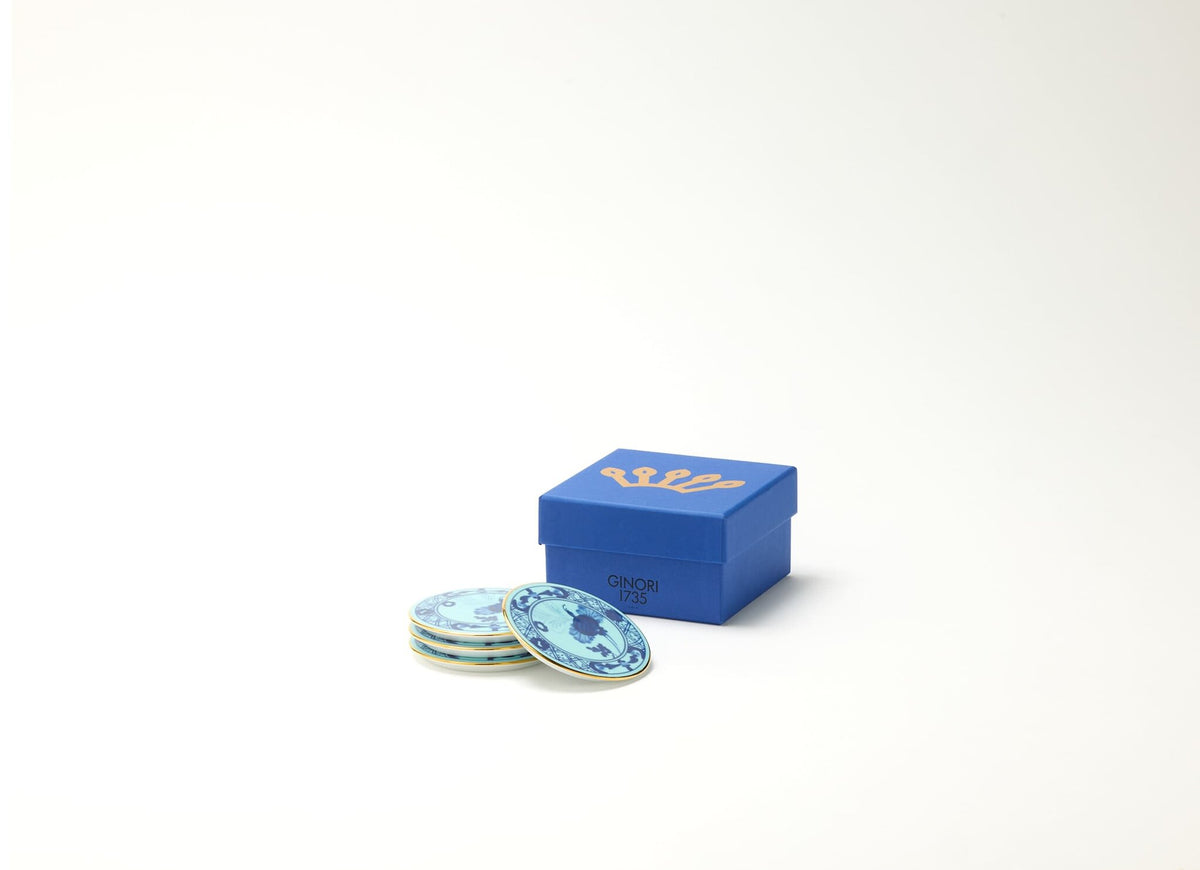 Ginori 1735 Oriente Italiano Tesori Coasters, Iris, Set of 4, view 6