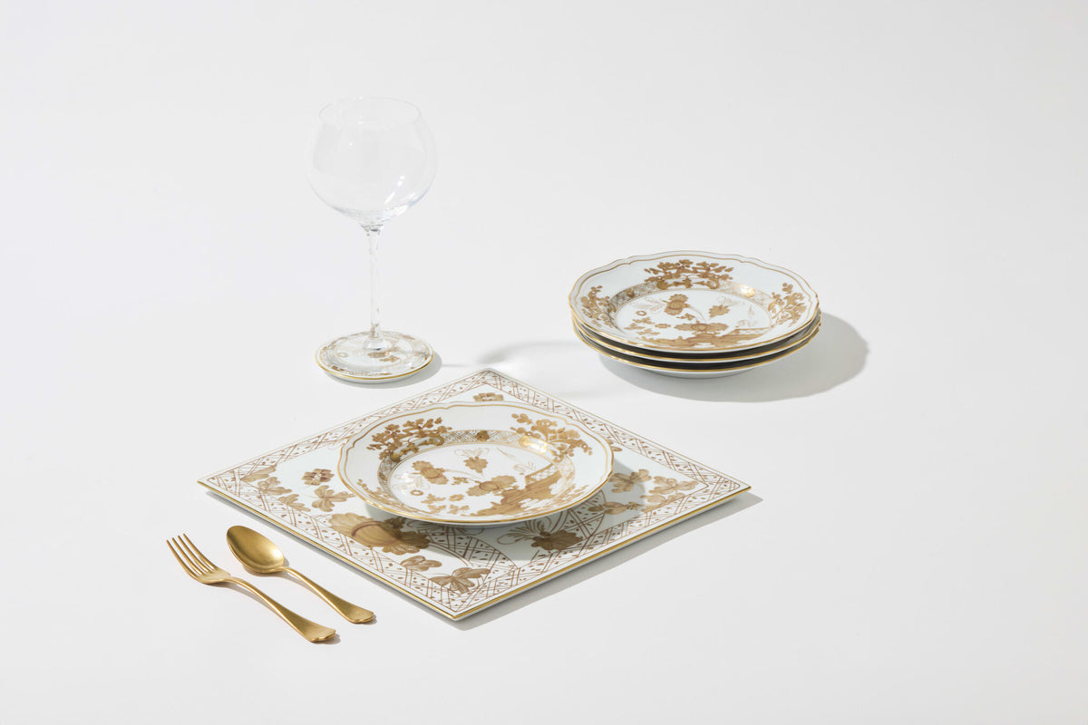 Ginori 1735 Oriente Italiano Tesori Dessert Plates, Aurum, Set of 4, view 3