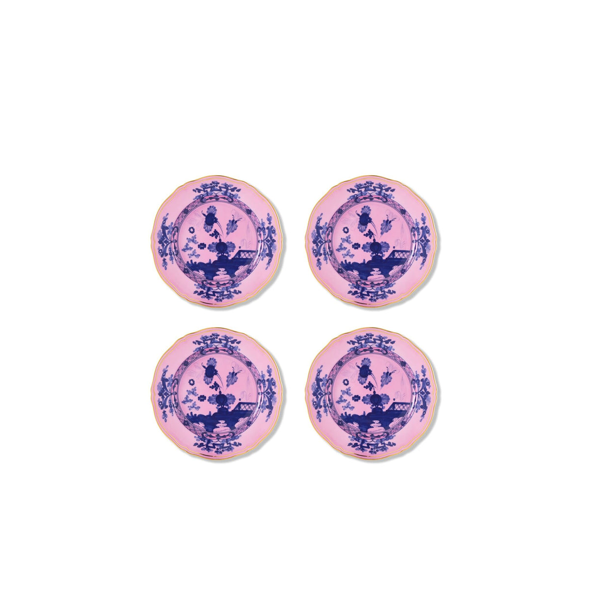 Ginori 1735 Oriente Italiano Tesori Dessert Plates, Azalea, Set of 4
