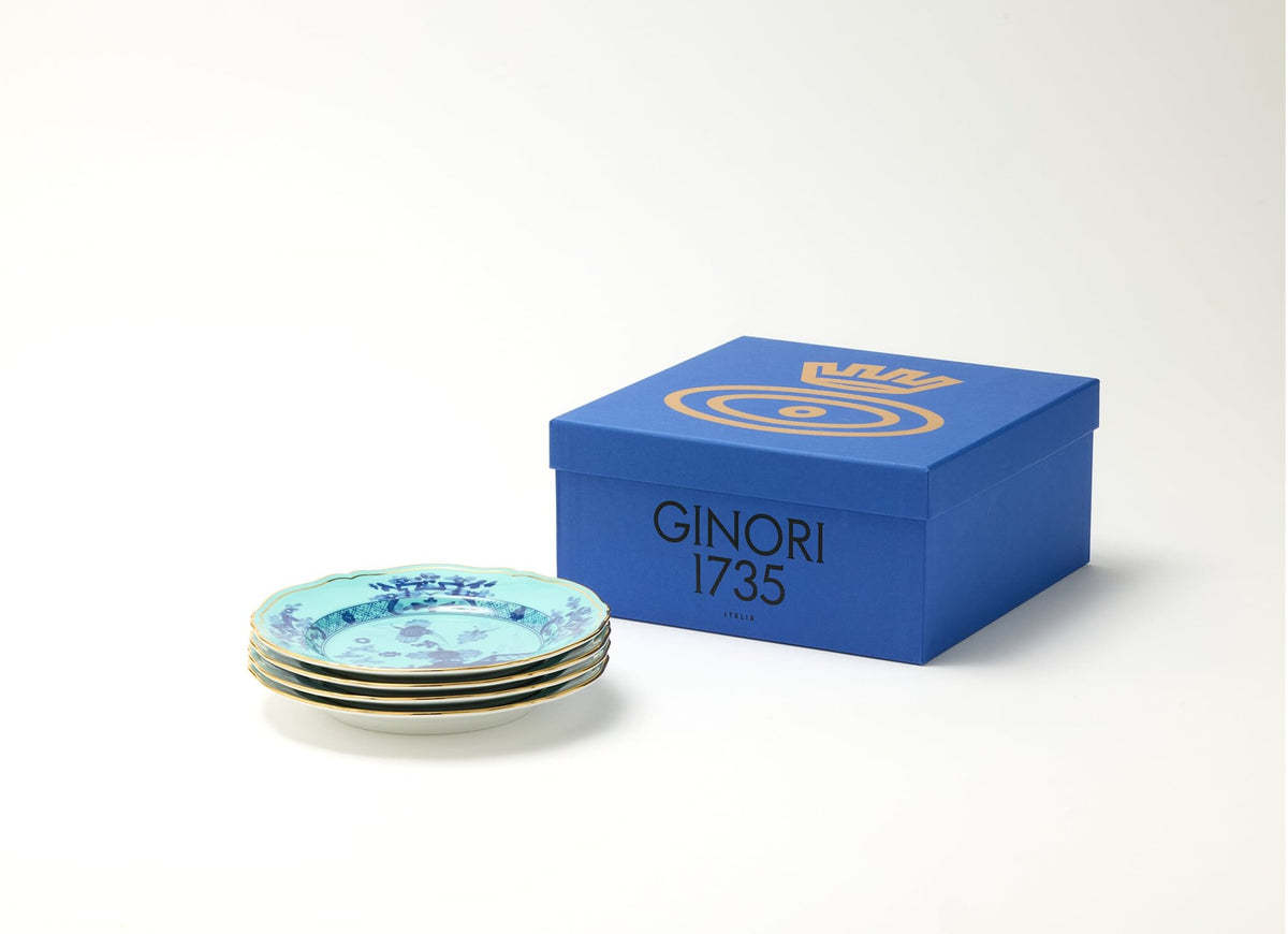 Ginori 1735 Oriente Italiano Tesori Dessert Plates, Iris, Set of 4, view 5