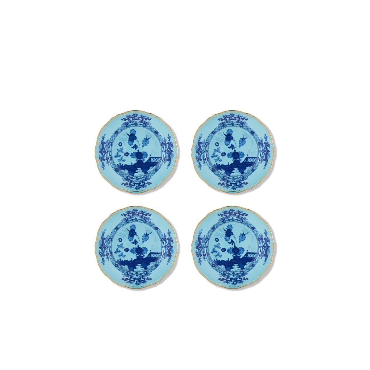 Ginori 1735 Oriente Italiano Tesori Dessert Plates, Iris, Set of 4