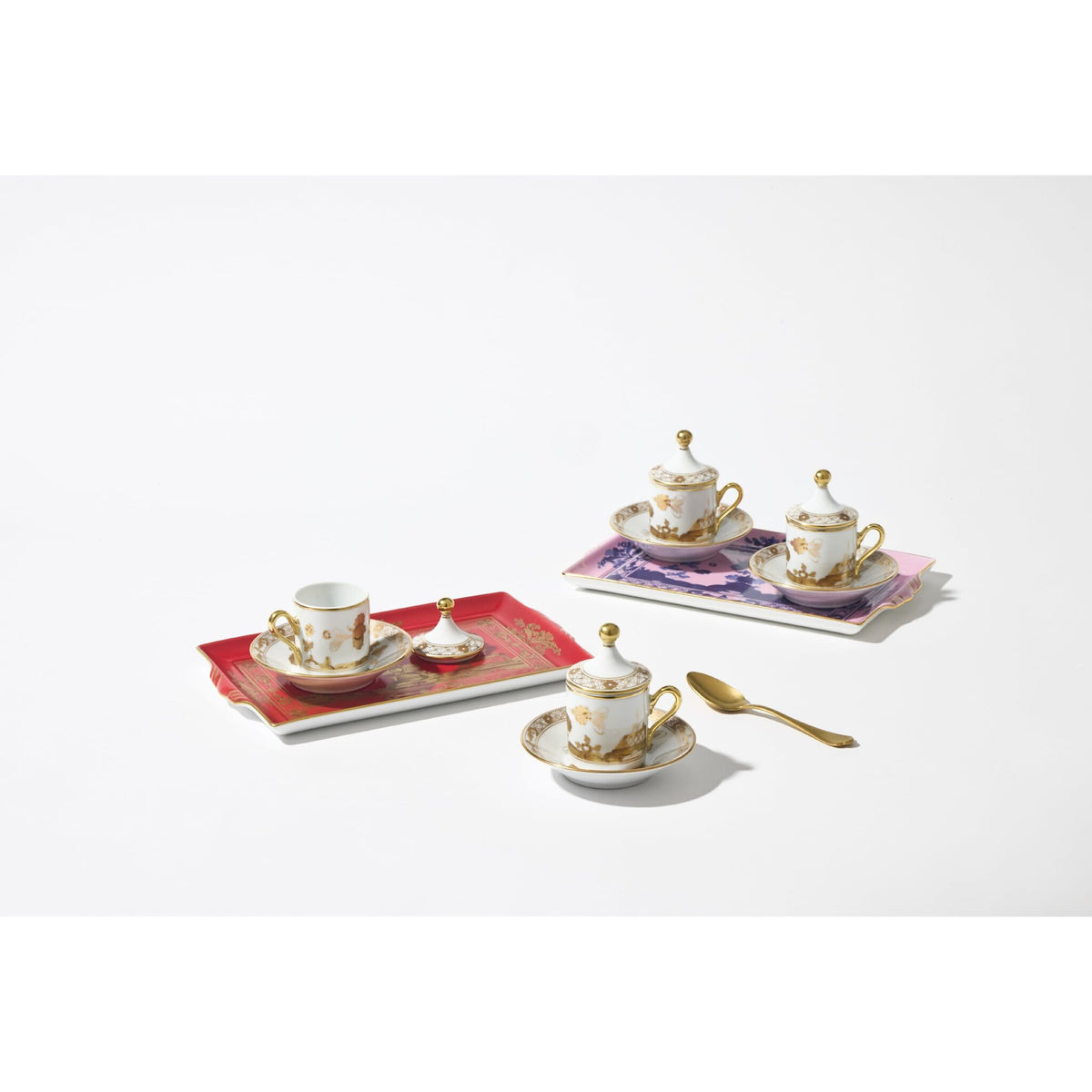 Ginori 1735 Oriente Italiano Tesori Espresso Set for Four, Aurum, view 3